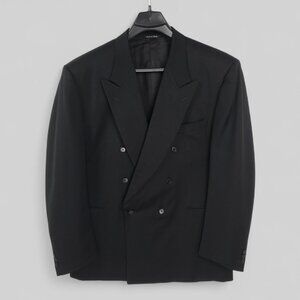 Vintage Canali 46L-48L Double Breasted Virgin Wool Sports Coat Blazer